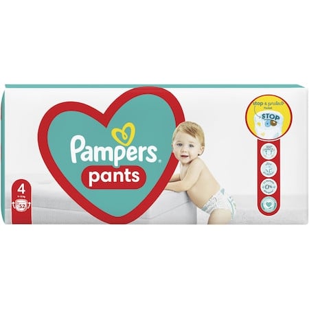 Scutece-chilotel Pampers Pants Jumbo Pack Marimea 4, 9-15 Kg, 52 buc - 1 | YEO