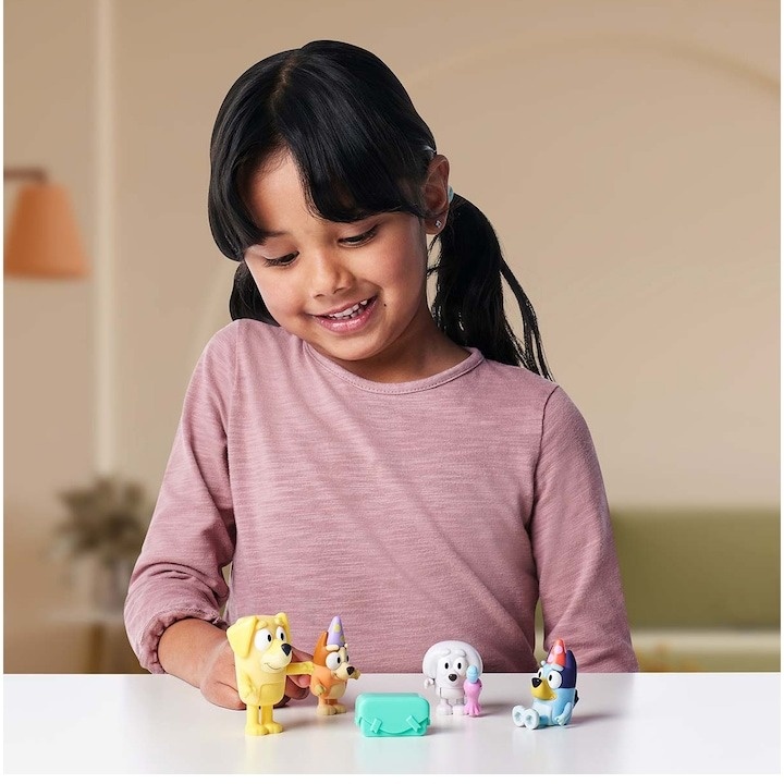 Set 4 figurine Bluey - Pass The Parcel - 3 | YEO