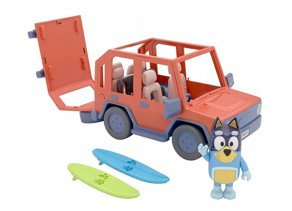 Set de joaca Bluey - Masina familiei, cu figurina inclusa