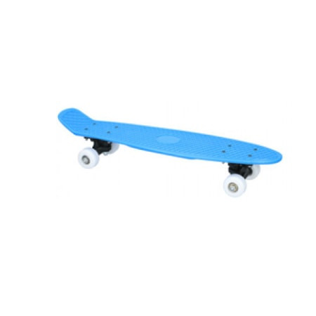 Skateboard No Fear pentru copii, 57x15x9cm PP/PVC, Albastru