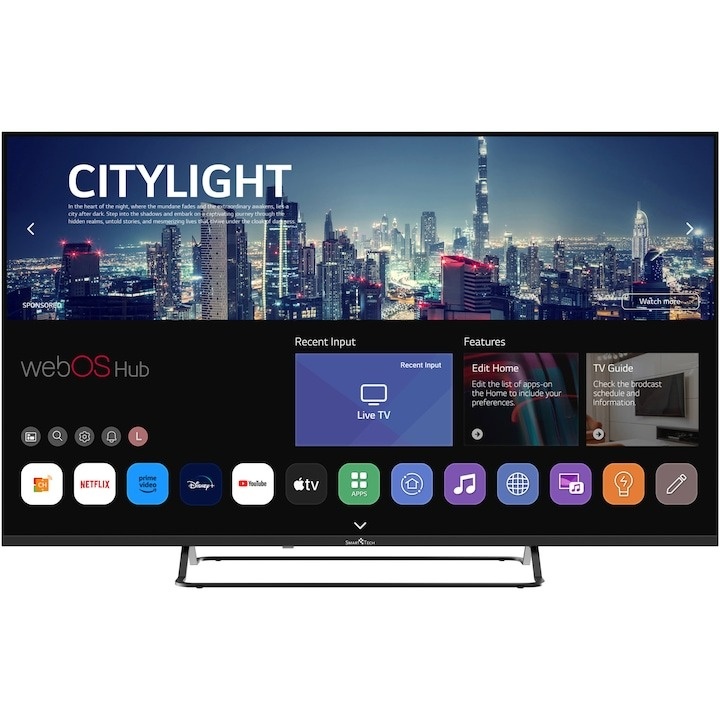 Televizor SmartTech LED 43UW02V, 108 cm, Smart WebOS, 4K Ultra HD, Clasa F - 1 | YEO