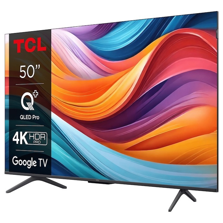 Televizor TCL QLED 50T7B, 126 cm, Smart Google TV, 4K Ultra HD, Clasa F - 2 | YEO