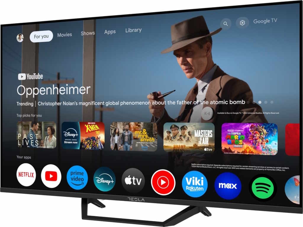 Tesla Google TV DLED 43E655BUS, 109 cm, UHD, negruDVB-T/T2/C/S/S2, 270cd/m2, VESA 200x200mm - 2 | YEO