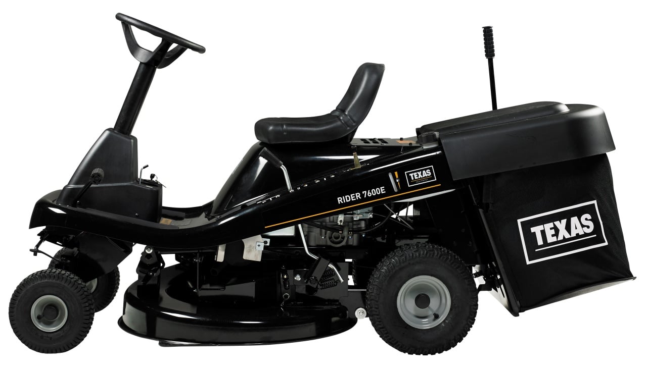 Texas Rider 7600E tractoras pentru tuns gazonul 3 in 1, 12CP, benzina, latime taiere 760mm, inaltime taiere 30-76mm, sac colector 170l, pornire electrica - 2 | YEO