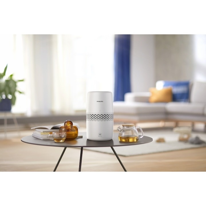 Umidificator de aer Philips seria 2000 HU2510/10, tehnologie NanoCloud, Culoare Alb, rezervor apa 2L, filtru compatibil FY1190/30 - 1 | YEO