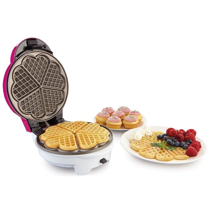 Aparat de facut wafe si briose Gorenje WCM702PW, 700W, Placi antiaderente, Roz - 1 | YEO