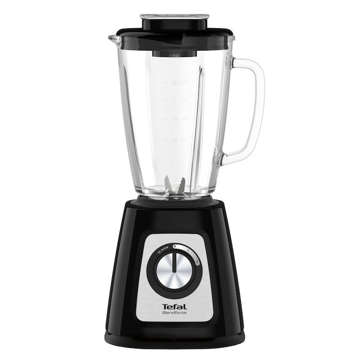 Blender Tefal Blendforce BL435831, 800 W, 1.75 l, 2 viteze, Powerlix, Smart Lock, functe zdrobire gheta, negru/ gri - 1 | YEO