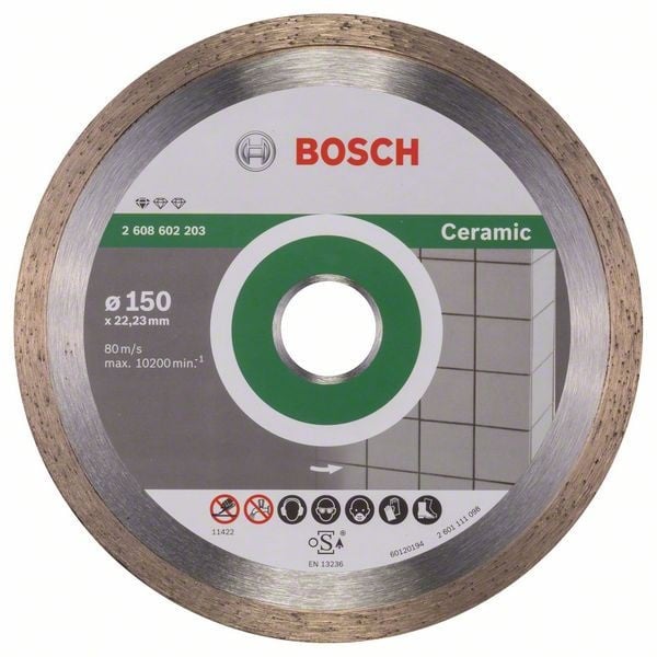 Bosch Disc diamantat Standard for Ceramic 150x22.23x1.6x7mm