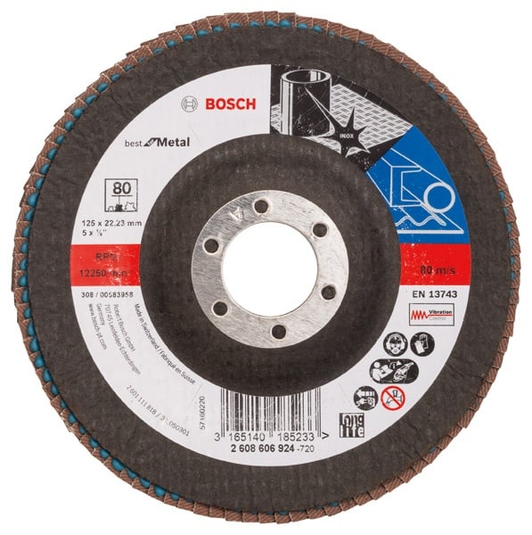 Bosch Disc evantai Best for Metal 125mm, G80