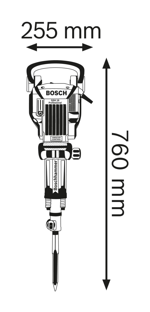 Bosch GSH 16-30 Ciocan demolator 1750W, 41J, hexagon 30mm + accesorii