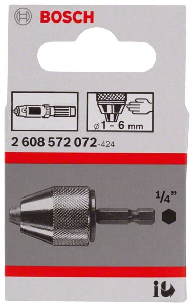 Bosch Mandrina rapida 1-6mm, adaptor 1/4