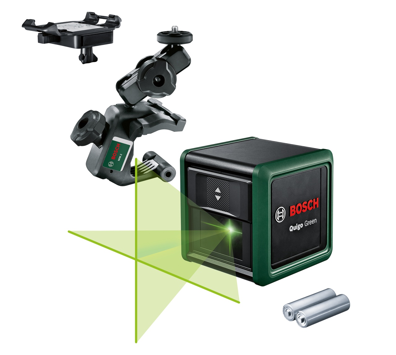 Bosch Quigo Green Gen2 Nivela laser cu linii, 540nm, 12m, MM2