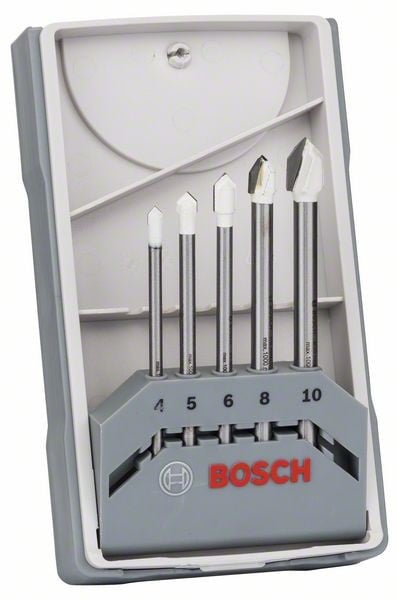 Bosch Set 5 burghie pentru placi ceramice CYL-9, D4-10mm