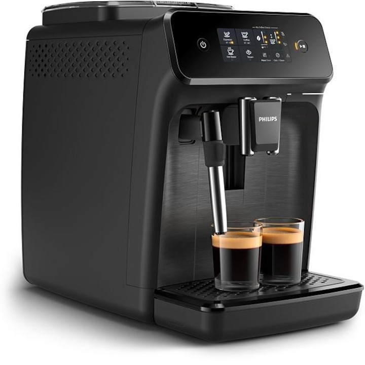 Espressor automat Philips EP1220/00 Series 1000, Spumant manual pentru lapte, Negru - 2 | YEO