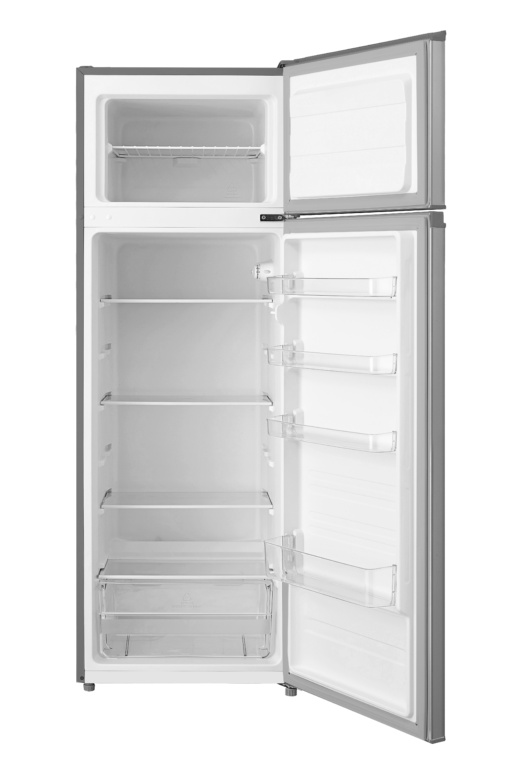 Frigider cu doua usi VIVAX DD-235E X, 235L, Clasa E, Termostat reglabil, Iluminare LED, Usi reversibile, Suprafata painted metal, 4 Rafturi de Sticla securizata, H 160 cm, Inox - 2 | YEO