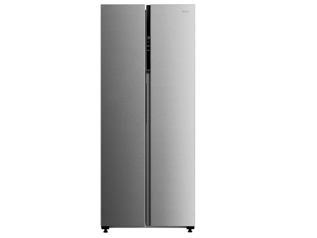 Frigider side-by-side Tesla RB4600FMXE, E, 460LH177, Total No Frost, Inverter, Display LED, Inox
