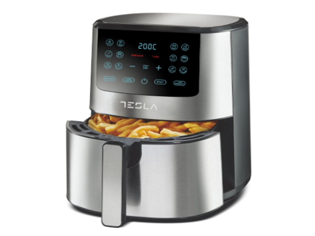 Friteuza cu aer cald Tesla AF501BX, 5L, 0-60 minTouch screen, 1300W, Negru-Inox - 2 | YEO