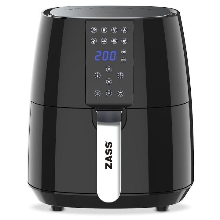 Friteuza cu aer cald Zass ZAF 03, Putere 1450 W, Capacitate 3.8 l, Negru - 1 | YEO