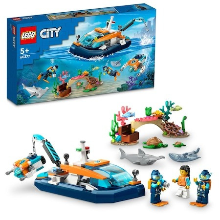 LEGO® City - Barca pentru scufundari de explorare 60377, 182 piese - 1 | YEO