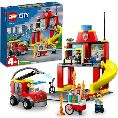 LEGO® City - Remiza si masina de pompieri 60375, 153 piese - 2 | YEO