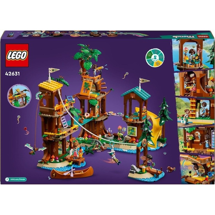 LEGO® Friends - Casa din copac din tabara de aventuri 42631, 1128 piese - 1 | YEO