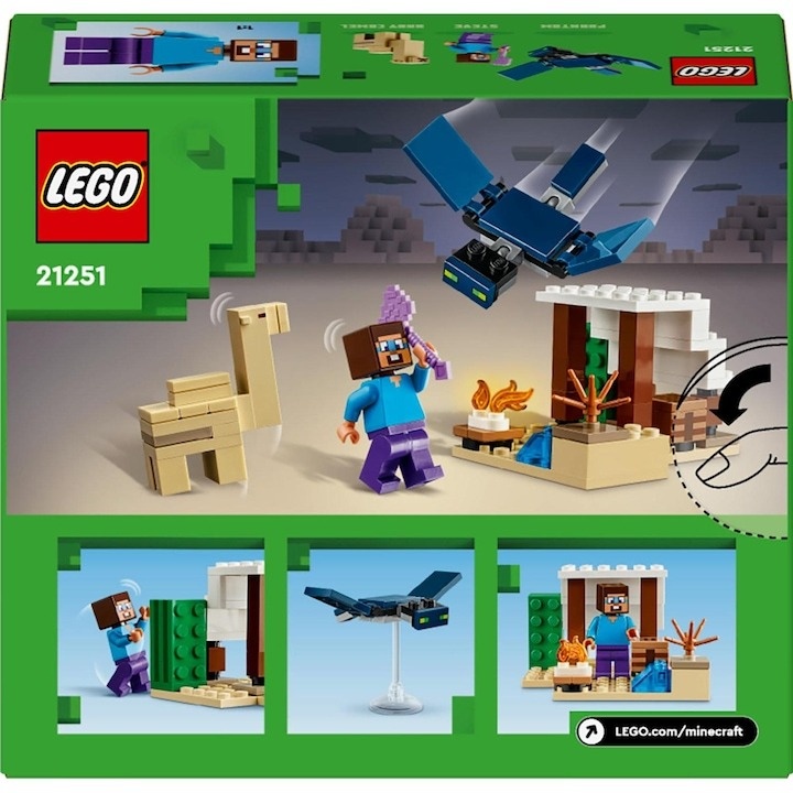 LEGO® Minecraft® - Expeditia in desert a lui steve 21251, 75 piese - 1 | YEO