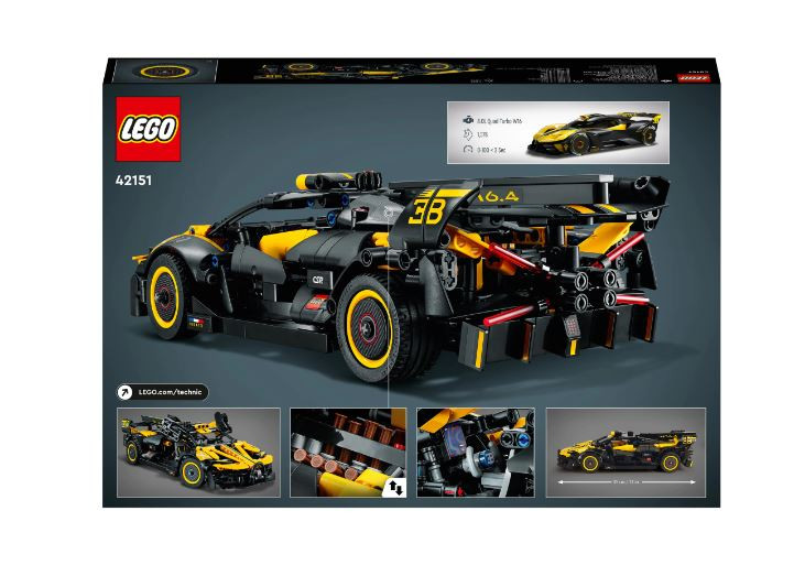 LEGO® Technic - Bolid Bugatti 42151, 905 piese - 2 | YEO