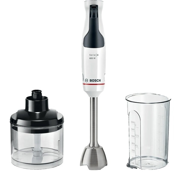 Mixer Vertical Bosch Ergomaster MSM4W220, 0.6l, 600W, Viteza Variabila, Alb-Negru