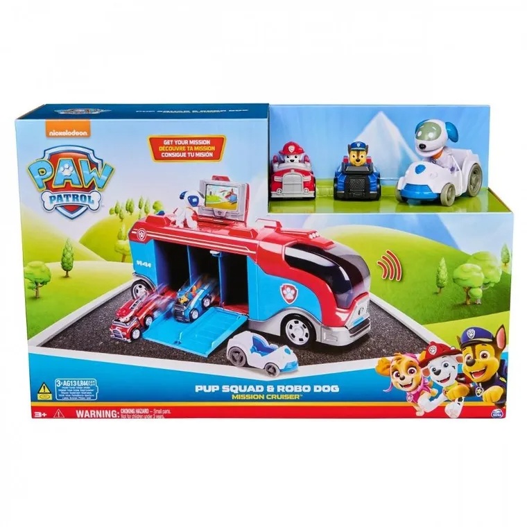 Paw Patrol: Pup Squad & Robo-Dog, Mission Cruiser, set de joaca