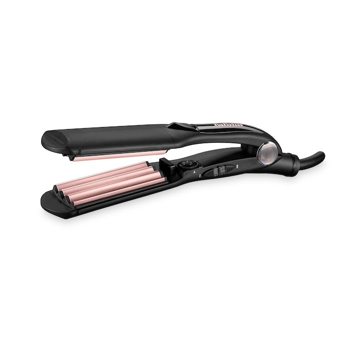 Placa pentru creponat parul BaByliss 2165CE, 210 °C, Turmalina-Ceramica, Negru - 3 | YEO