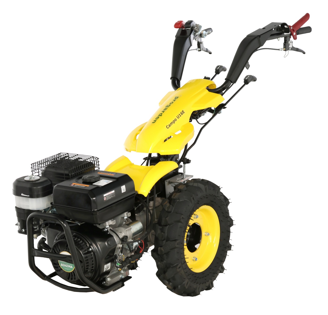 ProGARDEN Campo U16E motocultor multifunctional 14CP, benzina, EU V, pornire electrica, 3+2 viteze, reductor + BC120M bara cosire mobila 120cm - 1 | YEO