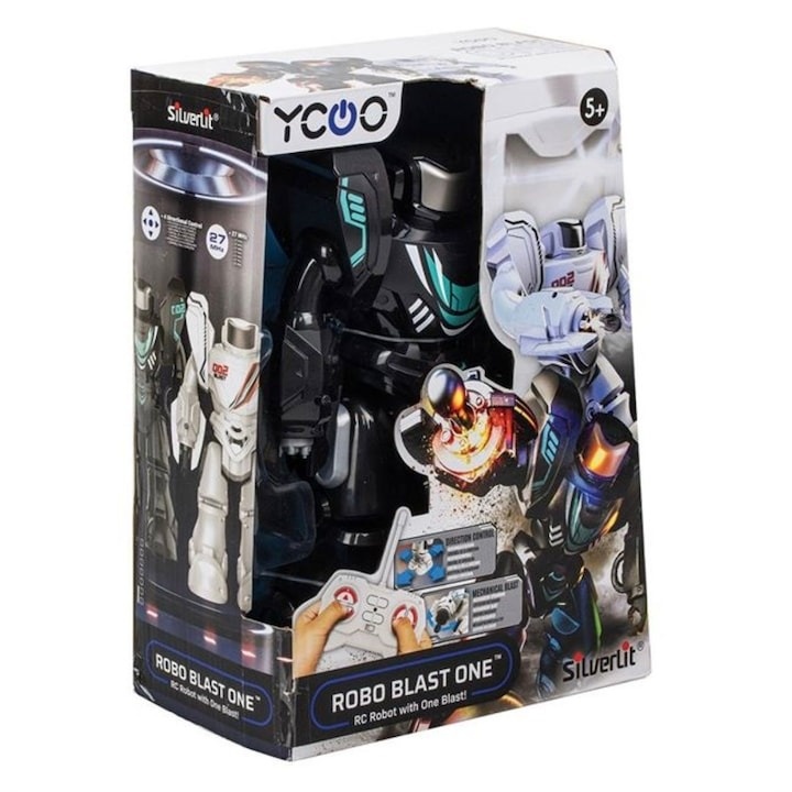 Robot cu Telecomanda Silverlit Ycoo Robo Blast One - Negru - 2 | YEO