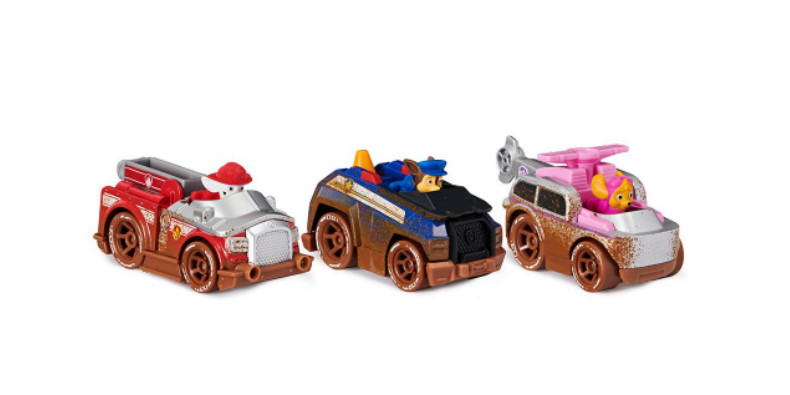 Set 3 Figurine cu Vehicul Paw Patrol True Metal 1:55 - Chase, Marshall si Skye - 1 | YEO