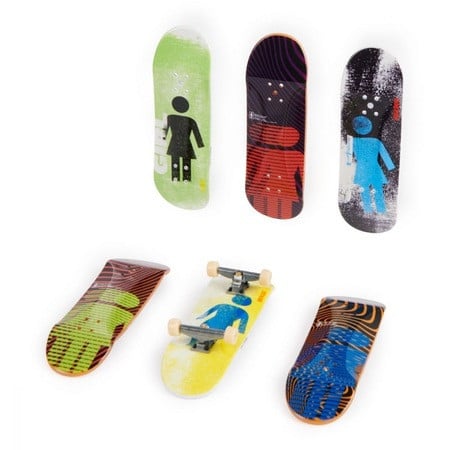 Set 6 mini placi skateboard, Tech Deck, Bonus Pack, Girl