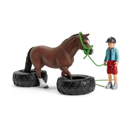 Set figurine Schleich, Cursa de agilitate a poneilor - 2 | YEO