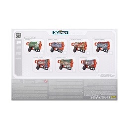 Set pistoale Zuru X-Shot Skins, 4 bucati, Multicolor - 2 | YEO