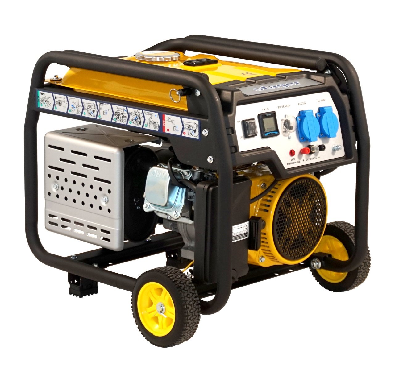 Stager FD 2500 Generator open-frame 2.2kW, monofazat, benzina, pornire la sfoara