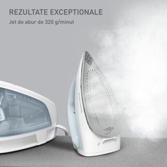 Statie de calcat cu abur Tefal Express Optimal SV4210E0, 1.3 litri, 6 bar, 2200 W, Alb / Albastru - 3 | YEO