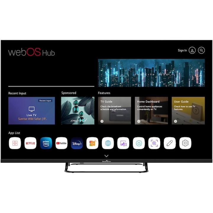 Televizor SmartTech LED 43UW02V, 108 cm, Smart WebOS, 4K Ultra HD, Clasa F - 2 | YEO