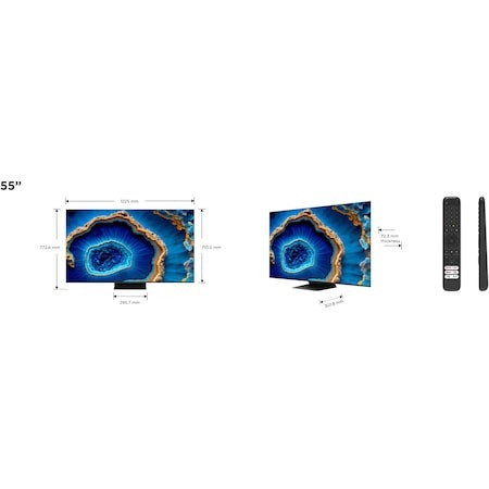 Televizor TCL MiniLed 55C805, 139 cm, Smart Google TV, 4K Ultra HD, 100hz (Model 2023) - 2 | YEO