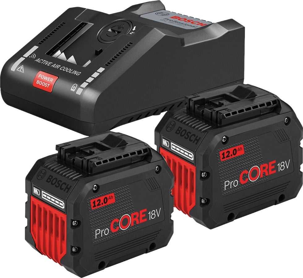 Bosch 2xProCore 18V + GAL18V-160C + GCY 42 Set 2 acumulatori Li-Ion, 18V, 12Ah + Incarcator Power Boost de 16Ah + Modul de conectare prin bluetooth