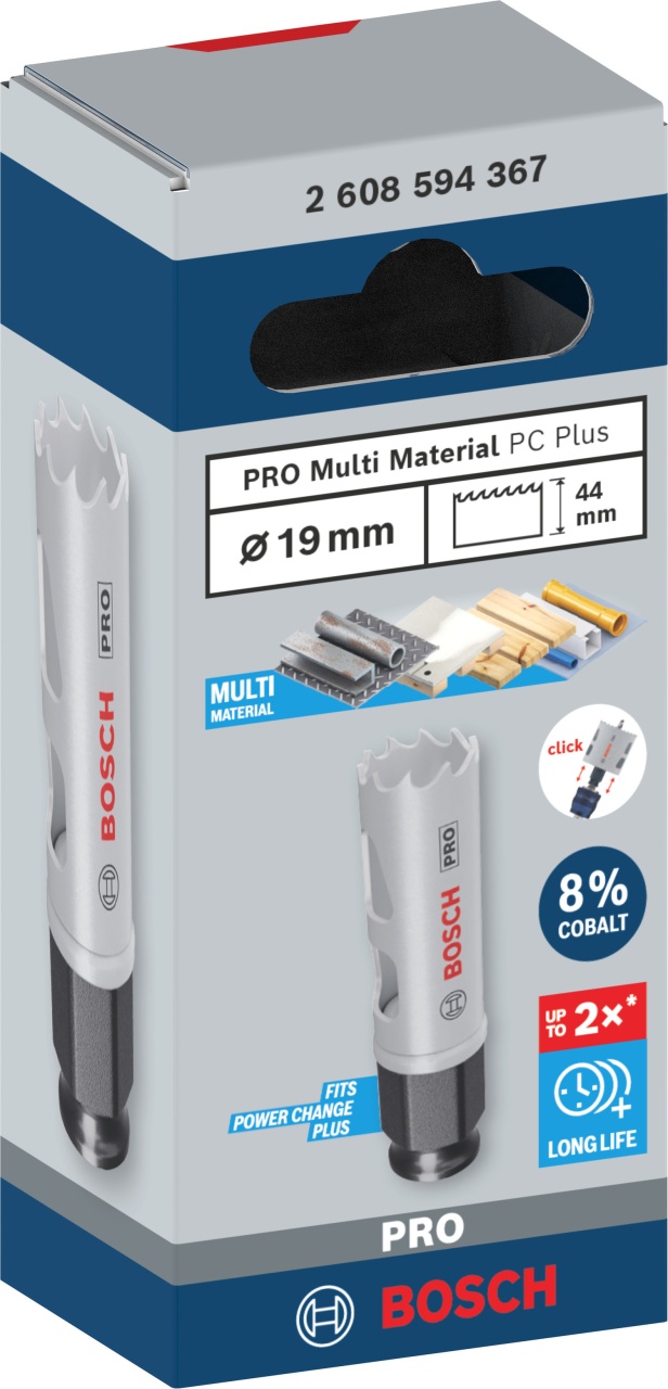 Bosch Carota Pro Multimaterial PC Plus 19x44mm - 1 | YEO