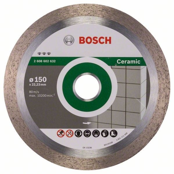 Bosch Disc diamantat Best for Ceramic 150x22.23x1.9x10mm