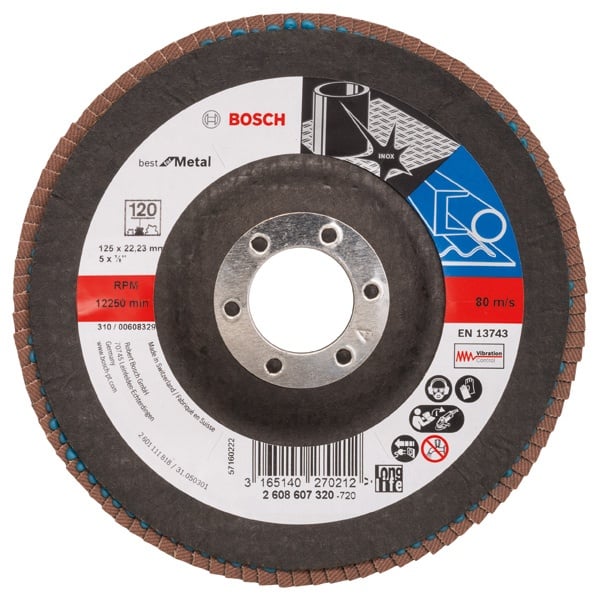 Bosch Disc evantai Best for Metal 125mm, G120