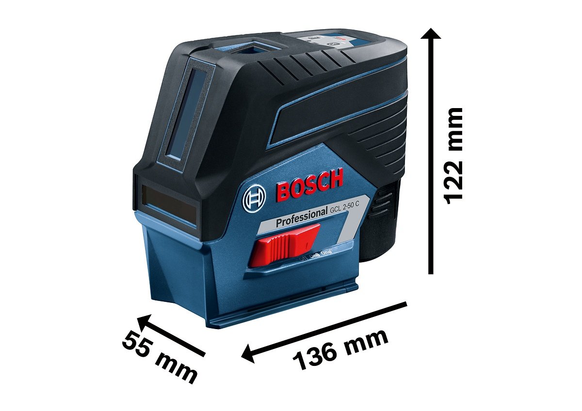 Bosch GCL 2-50C + RM2 + BM3 + Set nivela laser cu linii + Clema pentru tavan + L-BOXX