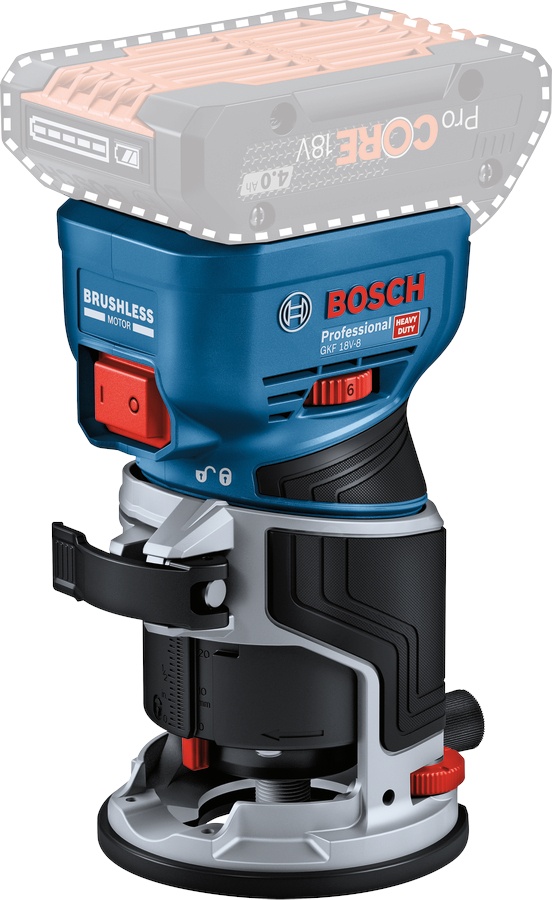 Bosch GKF 18V-8 (solo) Masina de frezat muchii 18V fara acumulator in set + L-Boxx - 1 | YEO