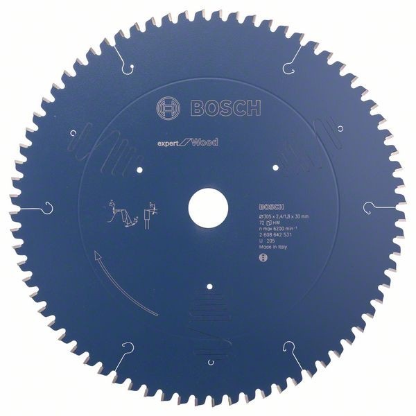 Bosch Panza fierastrau circular Expert for Wood, 305x30x2.4mm, 72T