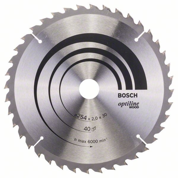 Bosch Panza fierastrau circular Optiline Wood, 254x30x2mm, 40T