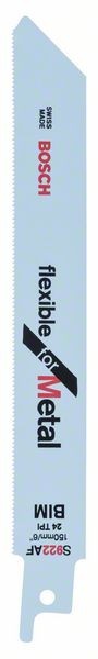 Bosch Set 5 panze fierastrau sabie S 922 AF Flexible for Metal, 150mm