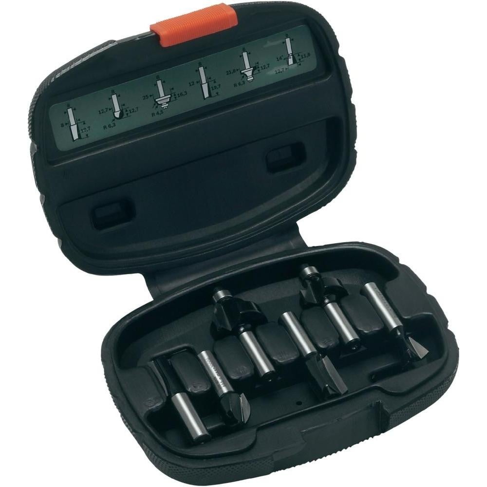 Bosch Set 6 freze de profilare TC, coada de 8mm